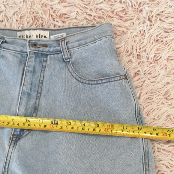 🐋VTG 90s Blue Anchor hi rise denim shorts - Picture 8 of 10